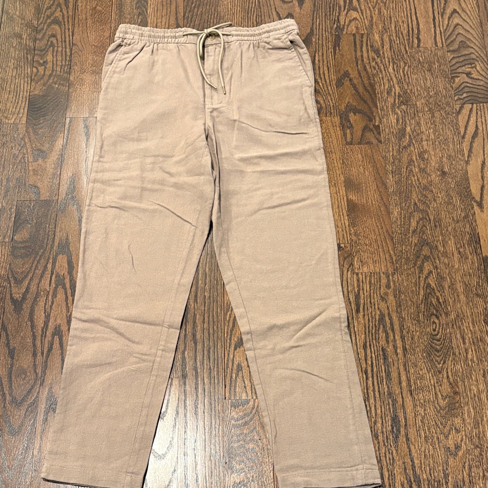 Rails Men's Lt Brown Cotton Linen Blend Pants Joggers Size Medium